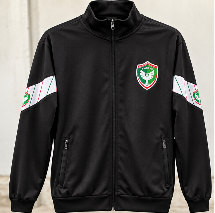 Schwarze Amed SK Fan-Jacke Vorderseite