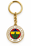 Fenerbahçe Schlüsselanhänger mit Verbindungskette und Metall-Schlüsselring