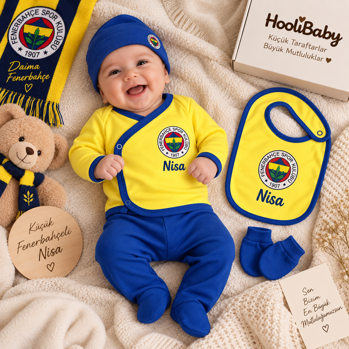 Baby Set Fenerbahçe – getragen, Personalisierungsbeispiel