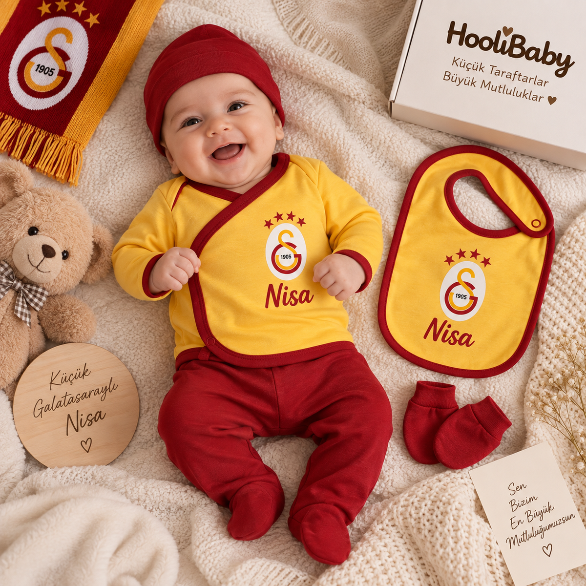 Baby Set Galatasaray – getragen, Personalisierungsbeispiel