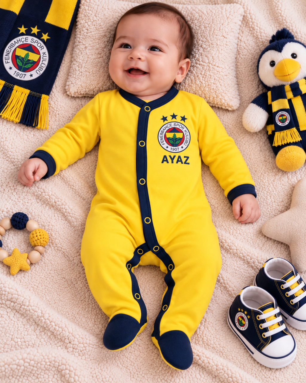 Baby Strampler Fenerbahçe – Beispiel mit Wunschnamen