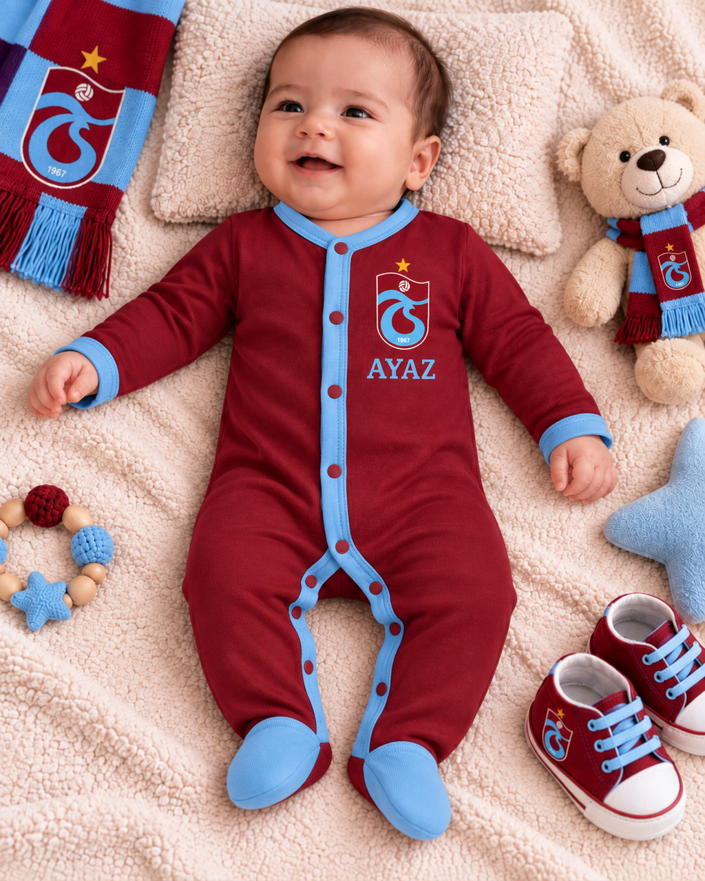 Baby Strampler Trabzonspor – Beispiel mit Wunschnamen