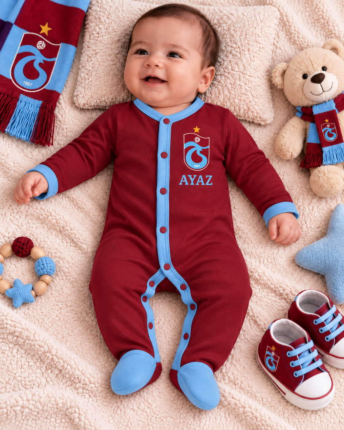 Baby Strampler Trabzonspor – Beispiel mit Wunschnamen