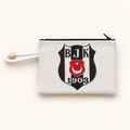Beşiktaş Tasche – Weiß mit Reißverschluss und Handgelenkschlaufe