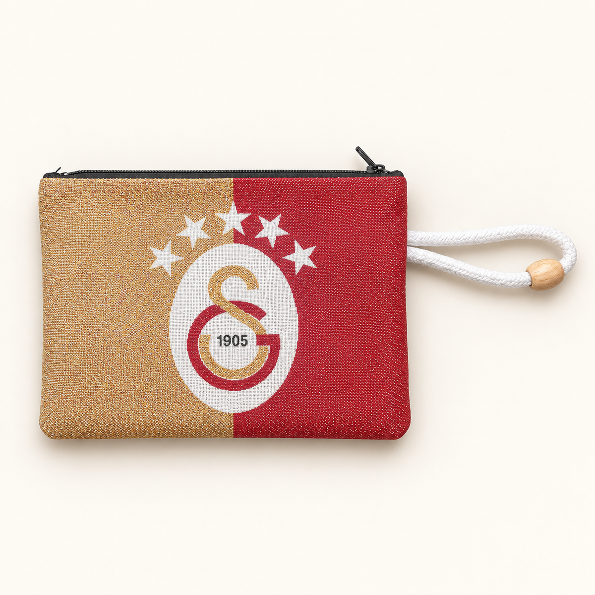 Galatasaray Tasche – Gelb-Rot mit Reißverschluss und Handgelenkschlaufe
