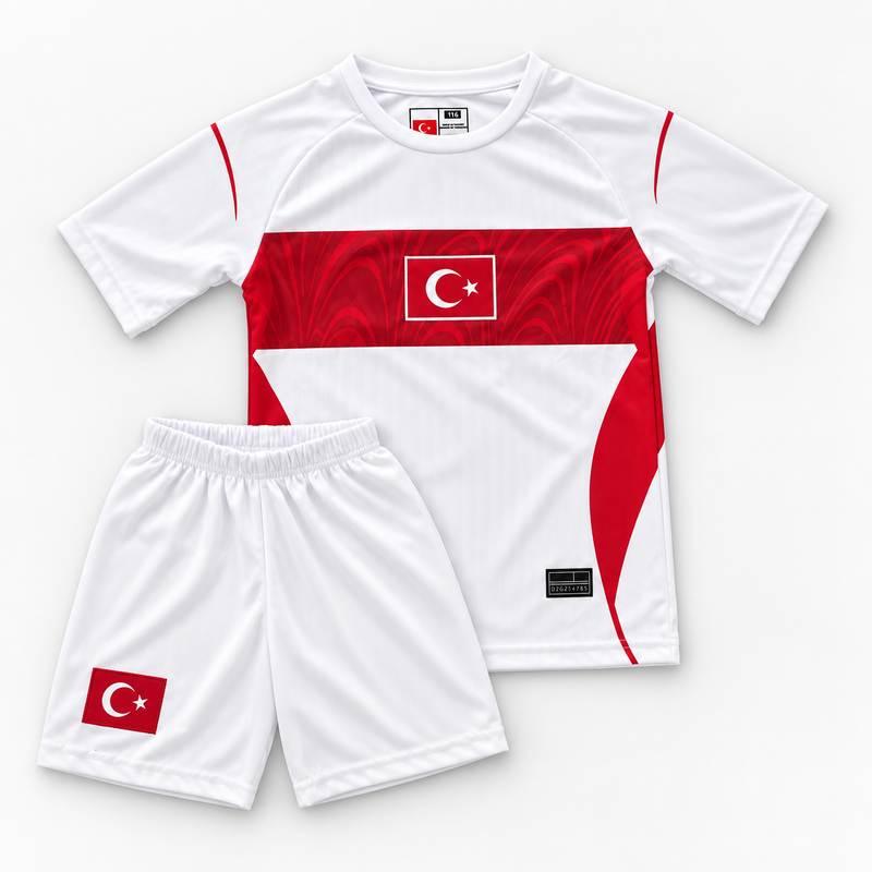 Türkei Kinder-Trikot mit Hose – Vorderseite